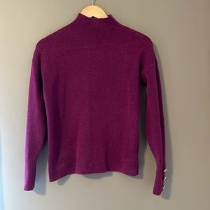Tahari Purple Sweater w/ sparkly sleeve detail